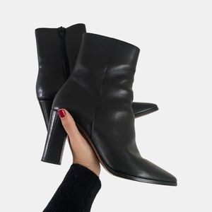 Maje Fanette Heeled Leather Boots 9